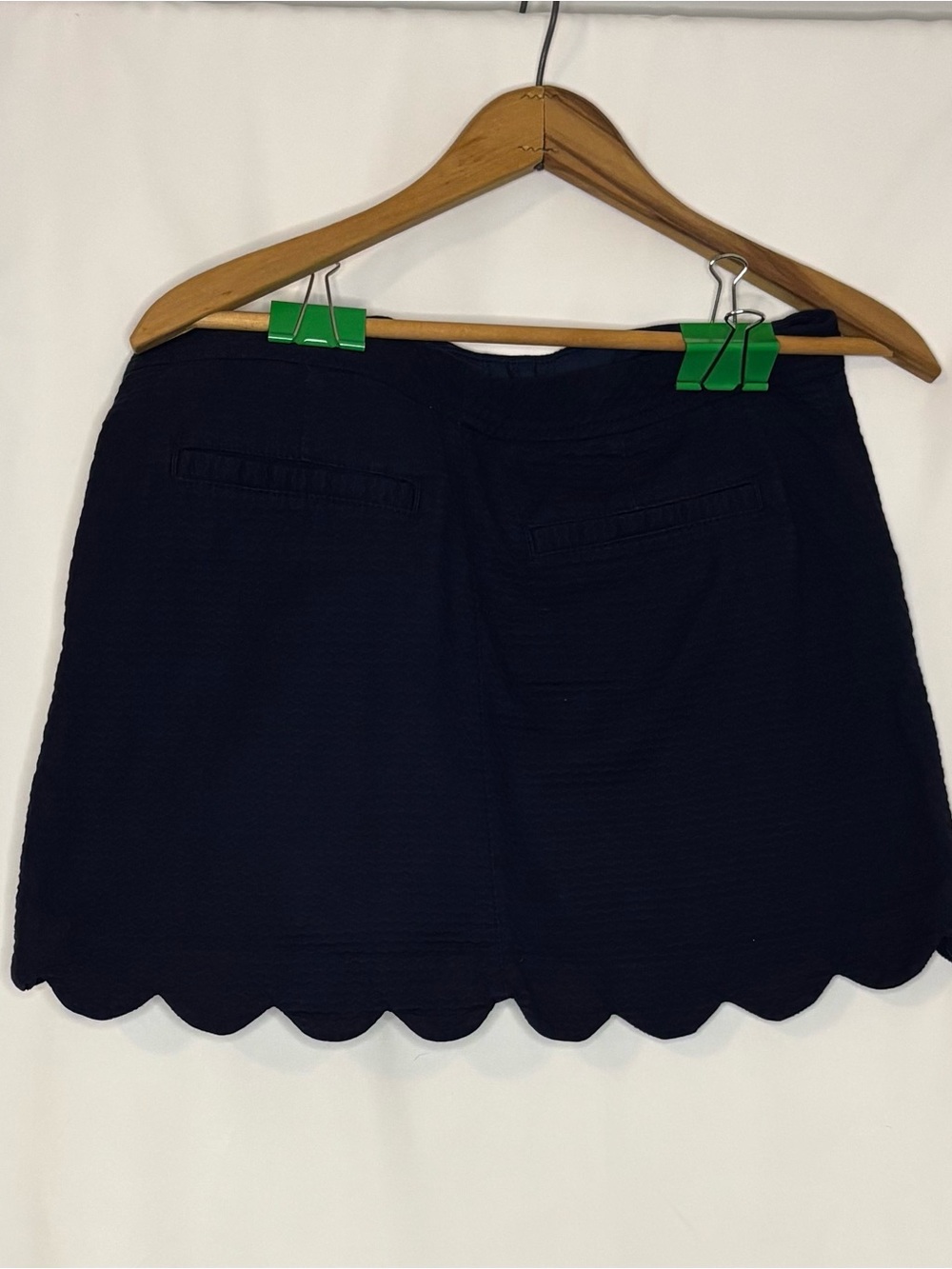 Lilly Pulitzer Navy Scalloped Mini Skirt - Picture 2 of 2